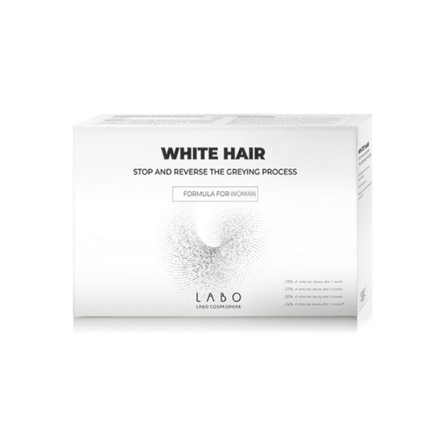 Labo White Hair Treatment Woman 40 Φιαλίδια (Αγωγή για την Αντιμετώπιση της Ανάπτυξης των Λευκών Τριχών για Γυναίκες)