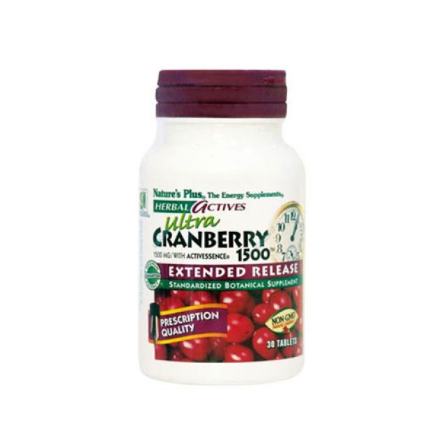 Natures Plus Ultra Cranberry 1500mg 30tab (Προβλήματα Ουροποιητικού)