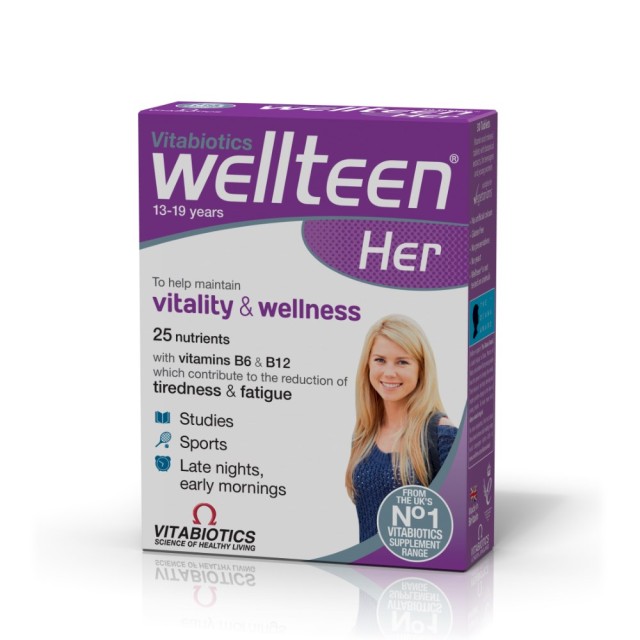 Vitabiotics Wellteen Her 30tabs (Συμπλήρωμα Διατροφής για Κορίτσια 13-19 ετών) 