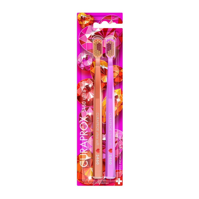 Curaprox CS 5460 Ultra Soft Duo Love Edition 2τεμ (ΣΕΤ με 2 Πολύ Μαλακές Οδοντόβουρτσες)
