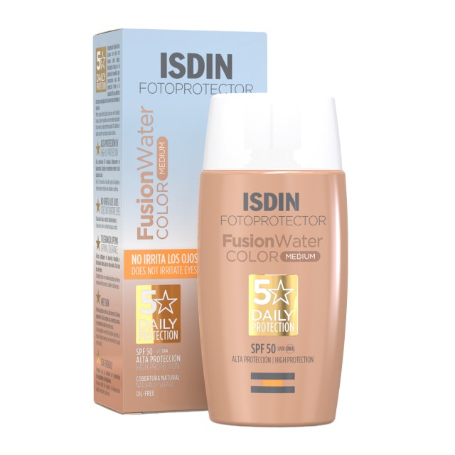Isdin Fotoprotector Fusion Water Magic Medium SPF50 50ml (Αντηλιακή Κρέμα Προσώπου με Χρώμα)