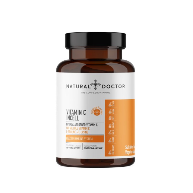Natural Doctor Vitamin C Incell 120caps (Βιταμίνη C για την Ενίσχυση του Ανοσοποιητικού)
