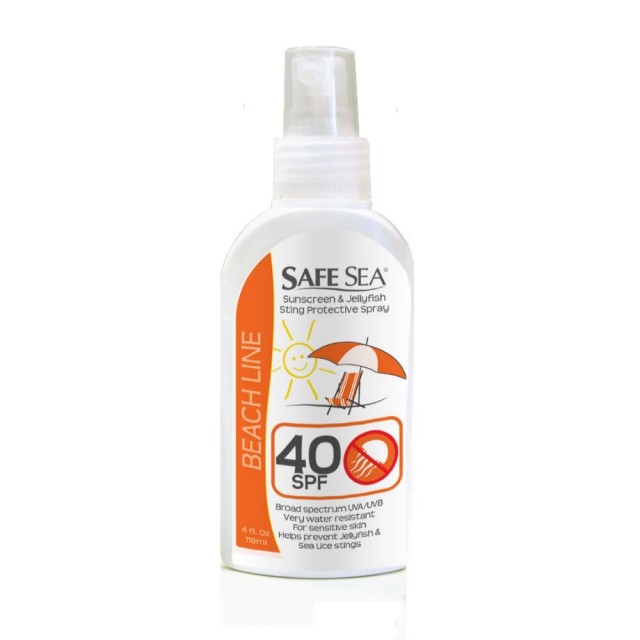 Safe Sea Sunscreen & Jellyfish Sting Protective Spray SPF40 118ml (Αντηλιακό Γαλάκτωμα σε Σπρέι για Προστασία από τα Τσιμπήματα των Μεδουσών)