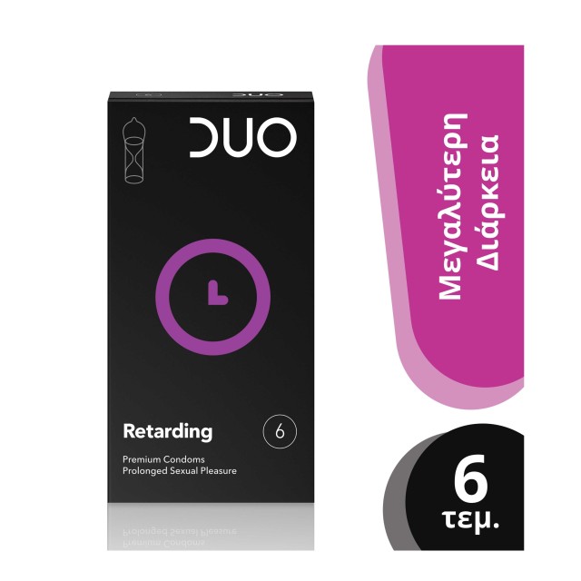 Duo Retarding Premium Condoms 6pcs (Επιβραδυντικά Προφυλακτικά για Μεγαλύτερη Διάρκεια 6τεμ) 