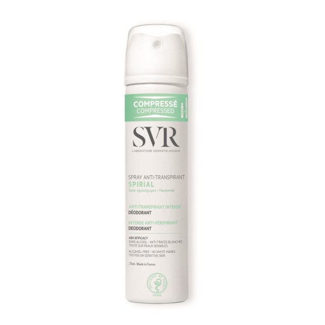 SVR Spirial Anti-Persirant Spray 75ml (Αντι-Ιδρωτικό Αποσμητικό Σπρέι 48 Ωρών)