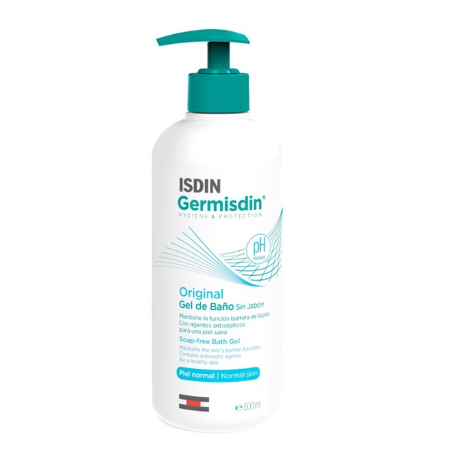 Isdin Germisdin Original Syndet Bath Gel 500ml (Τζελ Καθαρισμού Σώματος με Αντισηπτικούς Παράγοντες)