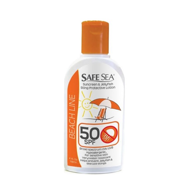 Safe Sea Sunscreen & Jellyfish Sting Protective Lotion SPF50 118ml (Αντηλιακό Γαλάκτωμα για Προστασία από τα Τσιμπήματα των Μεδουσών)