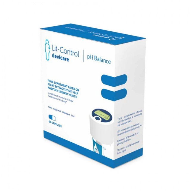 Lit-Control Devicare pH Balance 697mg 60caps (Συμπλήρωμα Διατροφής που Αναστέλλει το Σχηματισμό Λίθων Ασβεστίου)