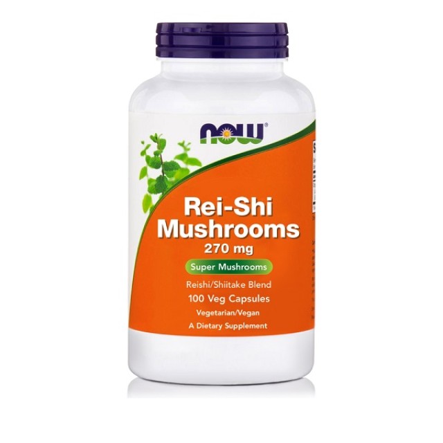 Now Foods Rei-Shi Mushrooms 270mg 100vcaps (Ανοσοποιητικό)