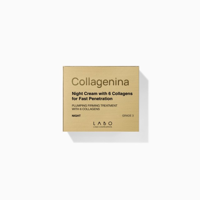Collagenina Night Cream with 6 Collagen for Fast Penetration 50ml (Αγωγή Νυκτός για Αναπλήρωση Όγκου, Σύσφιξη & Ελαστικότητα - Βαθμός 3)