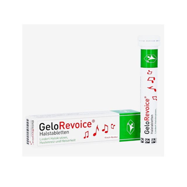 GeloRevoice Cherry 20tabs (Καραμέλες για το Λαιμό με Γεύση Κεράσι & Μενθόλη)