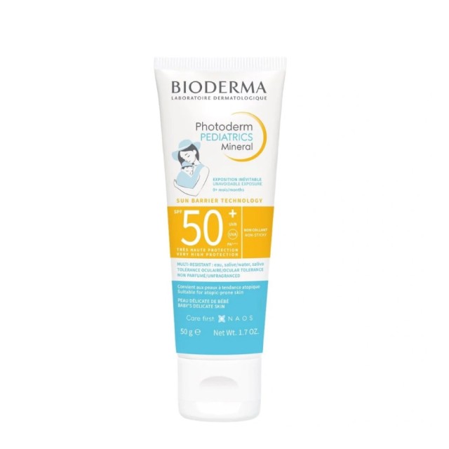 Bioderma Photoderm Pediatrics Mineral SPF50+ 50gr (Βρεφικό Αντηλιακό Γαλάκτωμα 0-36μ)