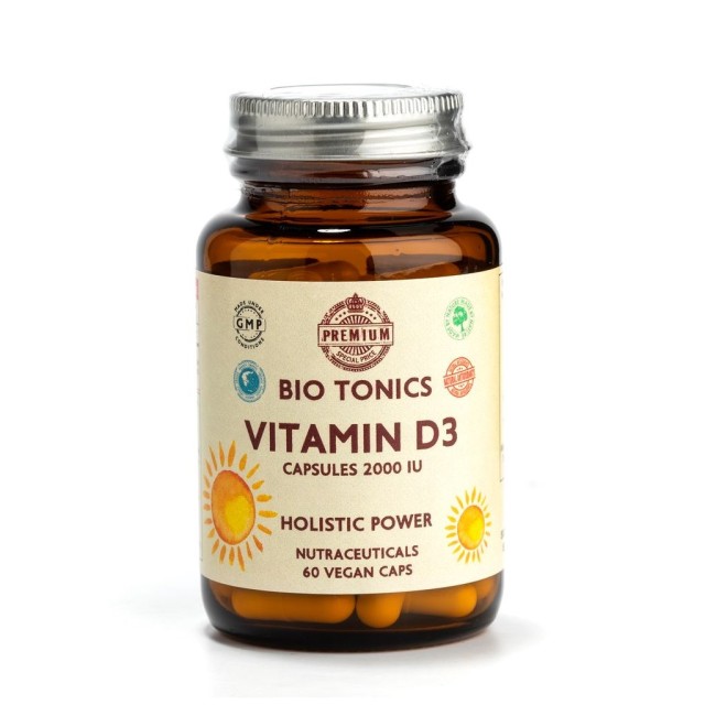 Bio Tonics Vitamin D3 2000iu 60caps (Συμπλήρωμα Διατροφής με Βιταμίνη D3)