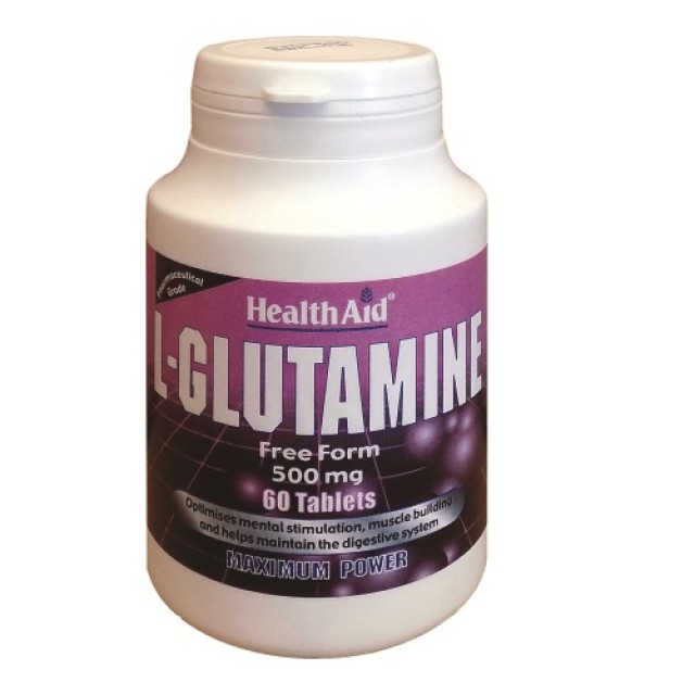 Health Aid L Glutamine 500mg 60 tab  (Καλή Λειτουργία του Εγκεφάλου)