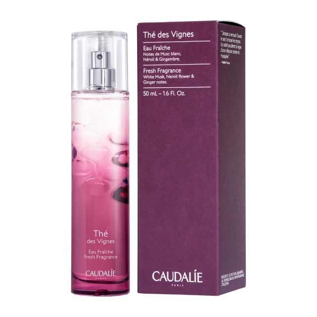 Caudalie Thé des Vignes Fresh Fragrance 50ml (Άρωμα Τζίντζερ, Νερολί, Λευκός Μόσχος)