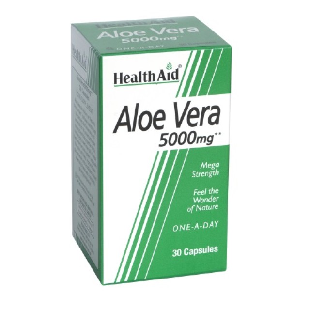 Health Aid Aloe Vera 5000mg 30cap (Αποτοξινωτικά - Γαστρεντερικές Διαταραχές)