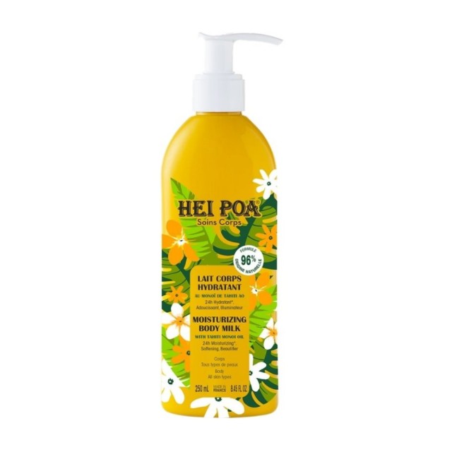 Hei Poa Moisturizing Body Milk Tahiti Monoi Oil 250ml (Ενυδατικό Γαλάκτωμα Σώματος με Λάδι Μονόι Ταϊτής)