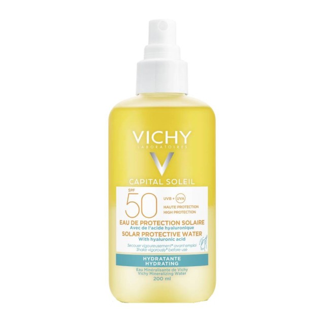 Vichy Capital Soleil Hydrating Protective Water SPF50 200ml (Αντηλιακό Νερό Προστασίας & Ενυδάτωσης)
