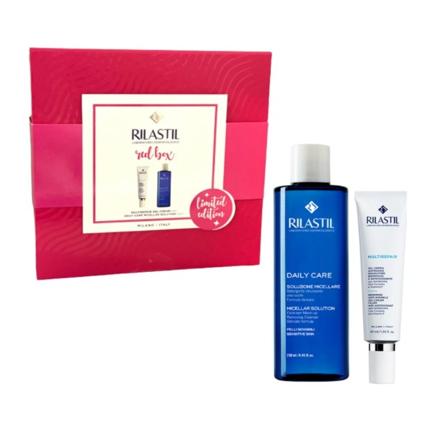 Rilastil SET Multirepair Repairing Anti-Wrinkle Gel-Cream Filler 40ml & Daily Care Micellar Solution 250ml  (ΣΕΤ με Αντιρυτιδική Κρέμα-Gel & Καθαριστικό Ντεμακιγιάζ για  Πρόσωπο & Μάτια)