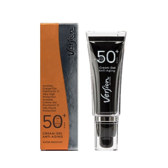 Version Sun Care Invisible Cream Gel SPF50+ 50ml (Αντηλιακή Αντιρυτιδική Κρέμα Προσώπου)