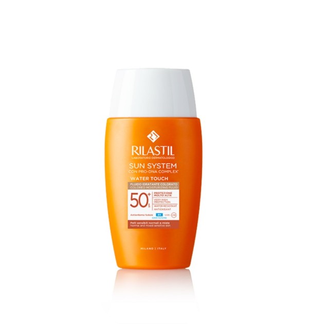 Rilastil Sun System Water Touch Colored Fluid SPF50+ 50ml (Λεπτόρρευστο Ενυδατικό Αντηλιακό Προσώπου με Χρώμα)