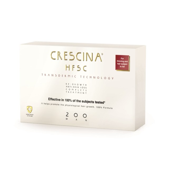 Crescina HFSC Complete Man 200 20x3,5ml (Ολοκληρωμένη Αγωγή για Άνδρες με Αραίωση Μαλλιών σε Αρχικό  & Προχωρημένο Στάδιο)