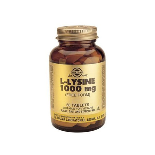 Solgar L Lysine 1000mg 50tabs