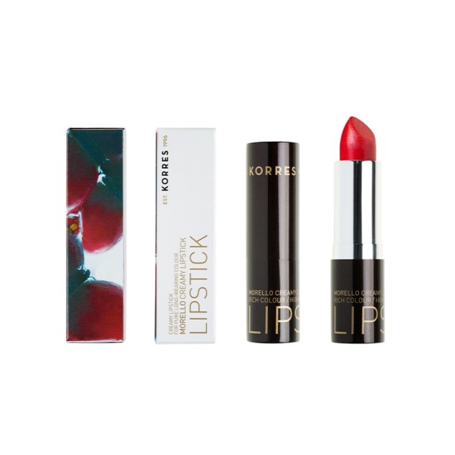 Korres Morello Creamy Lipstick 52 Red Satin 3.5gr (Κόκκινο Γυαλιστερό Κραγιόν)