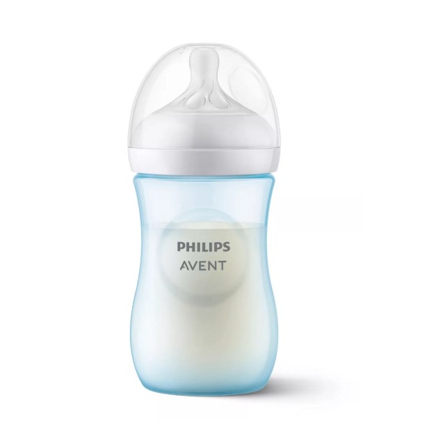 Avent Natural Response Baby Bottle Blue SCY903/21 260ml (Πλαστικό Μπιμπερό με Θηλή με Φυσική Ροη΄ Θηλασμού 1μ+)