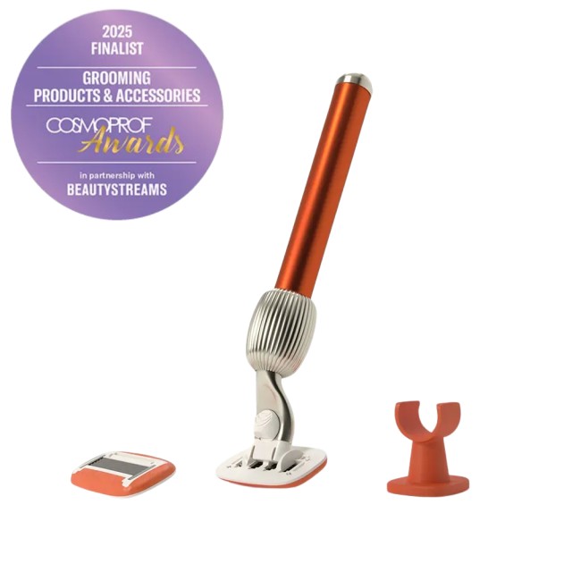 Fler The Razor Starter Set Sicily (Ξυριστική Μηχανή & Βάση από Αλουμίνιο - Πορτοκαλί)