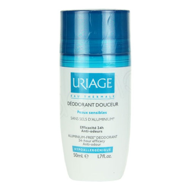 Uriage Deodorant Doucer Roll-On 50ml (Αποσμητικό 24 Ωρών για Ευαίσθητες Επιδερμίδες Xωρίς Αργιλικά Ά