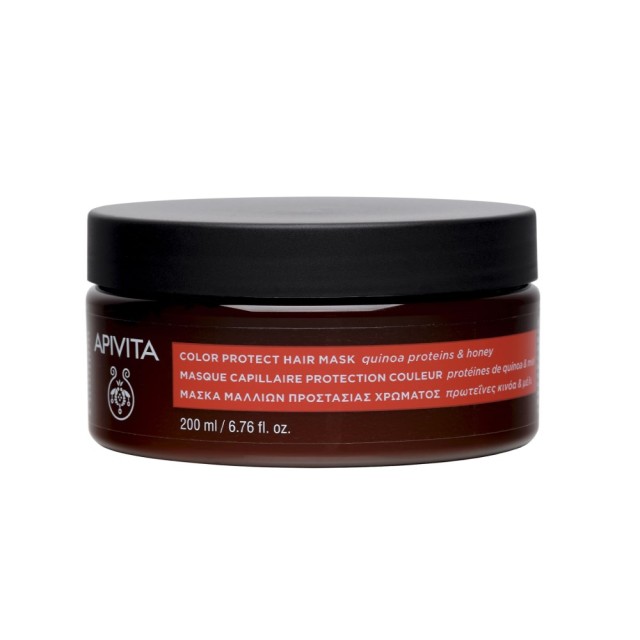 Apivita Color Seal Color Protect Hair Mask 200ml (Μάσκα Μαλλιών Προστασίας Χρώματος με Πρωτεϊνες Κινόα & Μέλι)