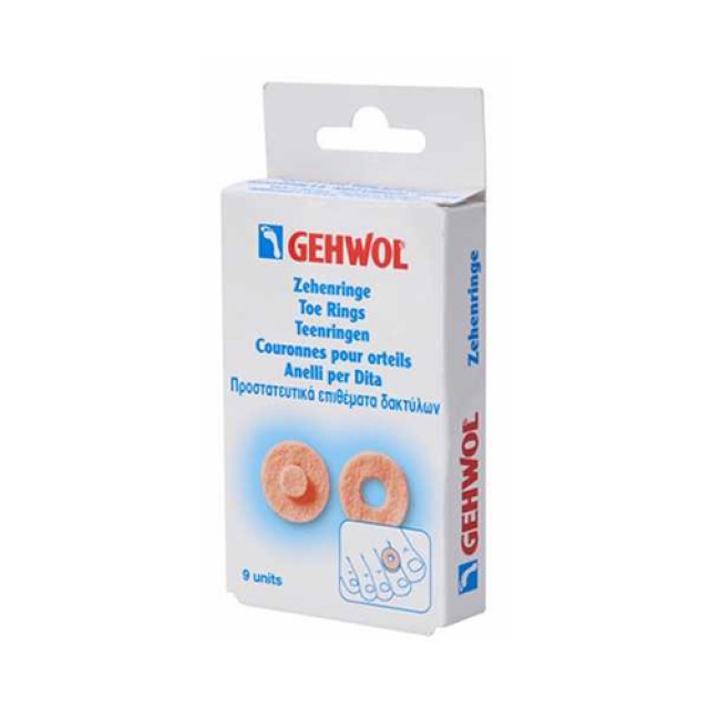 Gehwol Toe Rings Round 9 τεμάχια (Στρογγυλοί Προστατευτικοί Δακτύλιοι) 