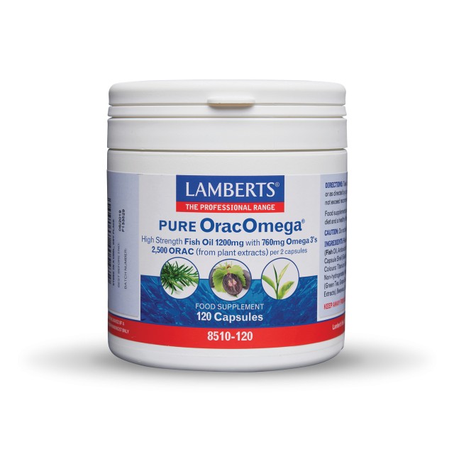 Lamberts Pure Orac Omega 120caps (Ιχθυέλαιο 5πλης Μοριακής Απόσταξης με Φυτικά Αντιοξειδωτικά)