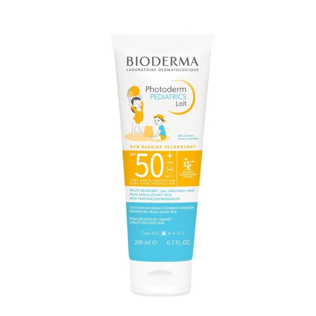 Bioderma Photoderm Pediatrics Lait SPF50+ 200ml (Παιδικό Αντηλιακό Γαλάκτωμα 12μ+)