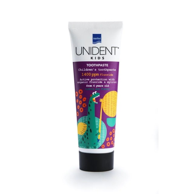 Intermed Unident Kids Toothpaste 1400ppm 50ml (Φθοριούχος Oδοντόκρεμα για τη Φροντίδα των Παιδικών Δοντιών)