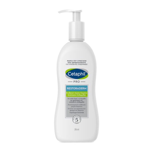 Cetaphil Pro Restoraderm Moisturizing Lotion 295ml (Ενυδατική Λοσιόν Σώματος για Πολύ Ξηρή/με Τάση Ατοπίας Επιδερμίδα)