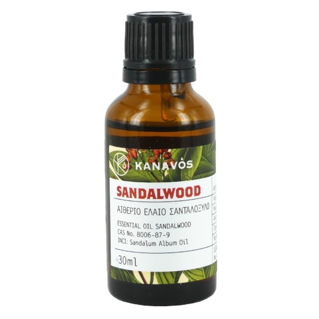 Kanavos Essential Oil Sandalwood 30ml (Αιθέριο Έλαιο Σανταλόξυλο)