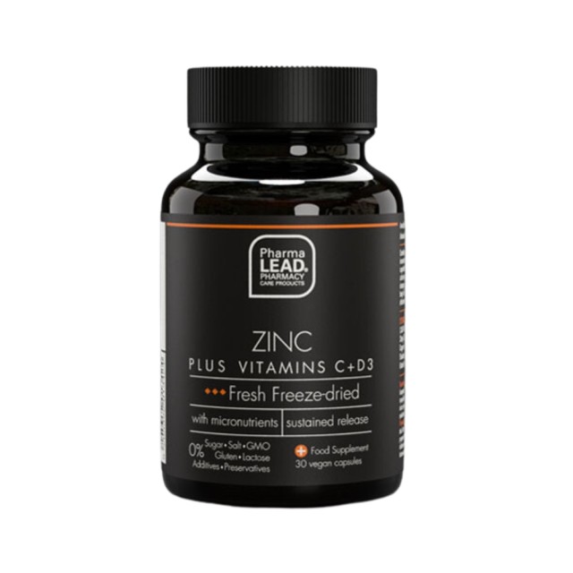 Pharmalead Black Range Zinc Plus Vitamins C+D3 30caps (Συμπλήρωμα Διατροφής με Αντιοξειδωτική Δράση& Ενίσχυση του Ανοσοποιητικού Συστήματος)