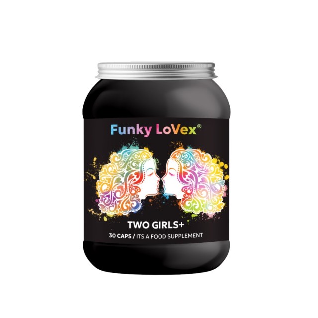 Funky Lovex Two Girls+ 30caps (Συμπλήρωμα Διατροφής για Γυναικεία Σεξουαλική Ευεξία & Απόλαυση)