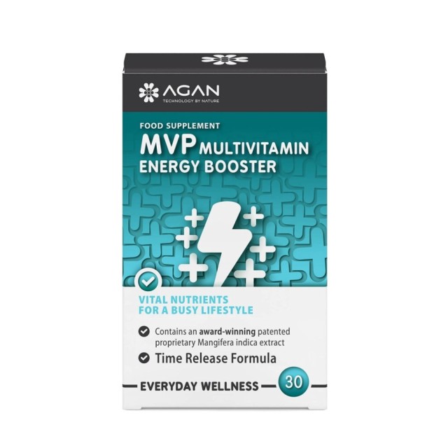 Agan MVP Multivitamin Energy Booster 30tabs (Συμπλήρωμα Διατροφής με Βιταμίνες, Μέταλλα & Ιχνοστοιχε