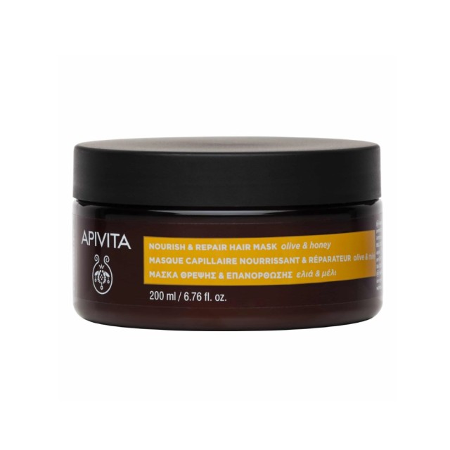 Apivita Nourish & Repair Hair Mask 200ml (Μάσκα Μαλλιών Επανόρθωσης & Θρέψης με Μέλι & Ελιά)