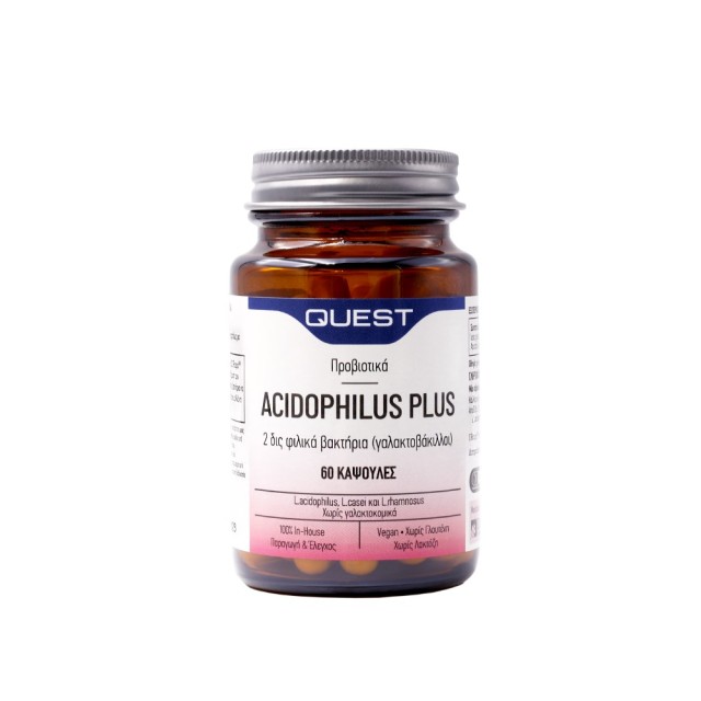Quest Acidophilus Plus Biotix 60caps (Συμπλήρωμα Διατροφής με Προβιοτικά για την Καλή Λειτουργία του Εντέρου)