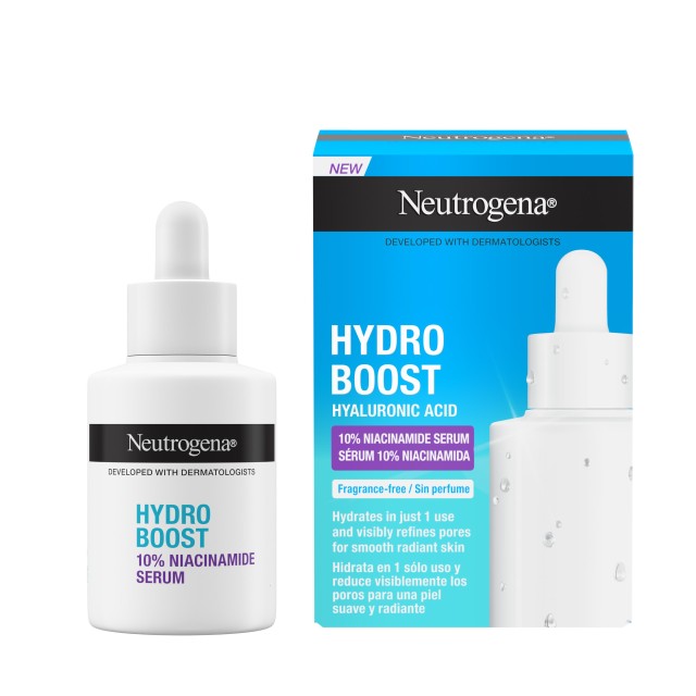 Neutrogena Hydro Boost Niacinamide Serum 30ml (Ορός Προσώπου με 10% Νιασιναμίδη για Ενυδάτωση & Απολέπιση)