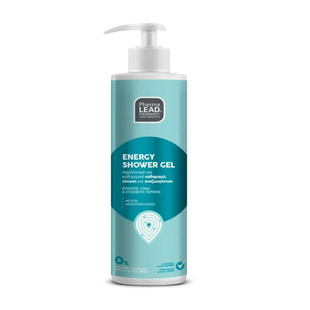 Pharmalead Energy Shower Gel 500ml (Αναζωογονητικό Αφρόλουτρο για Πρόσωπο, Σώμα & Ευαίσθητη Περιοχή)