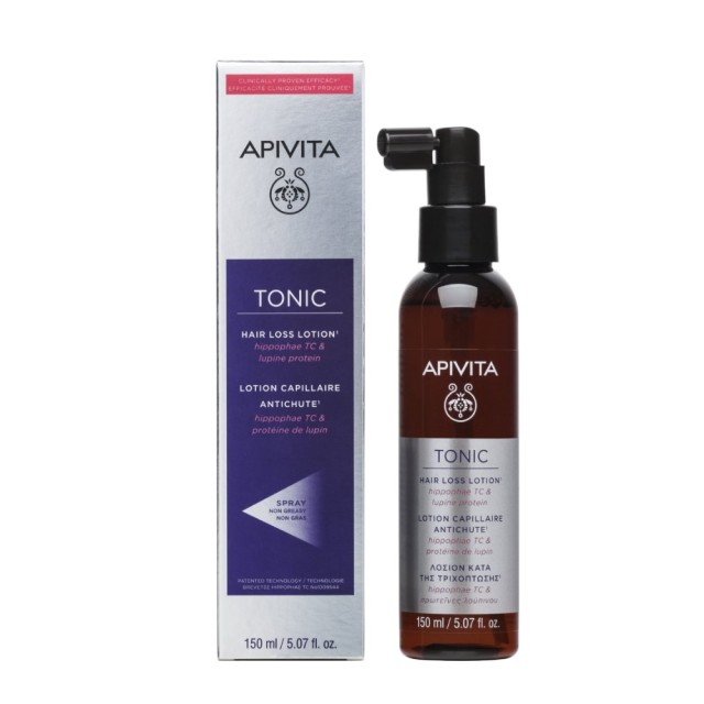 Apivita Hair Loss Lotion Hippophae TC & Lupine Protein 150ml (Λοσιόν Κατά της Τριχόπτωσης με Ιπποφαές & Πρωτεΐνες Λούπινου)