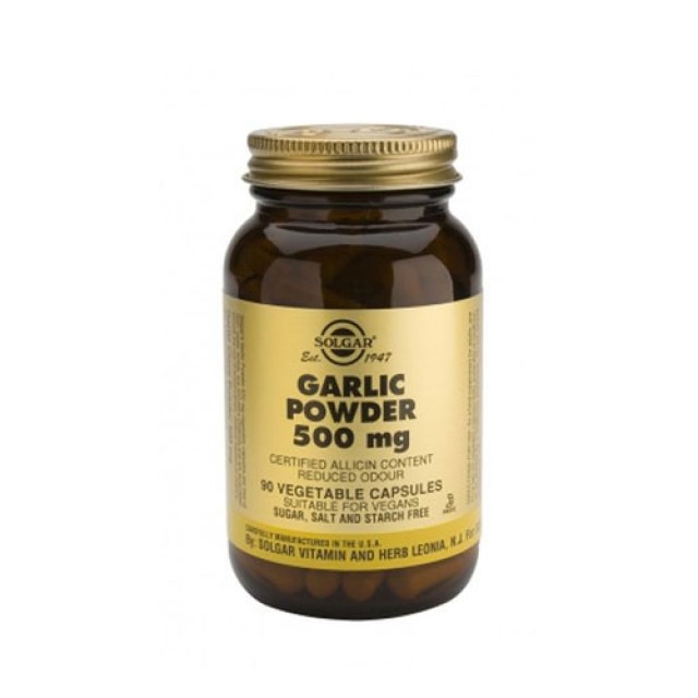 Solgar Garlic Powder 500mg 90 vegetarian caps (Συμπλήρωμα με Σκόρδο)