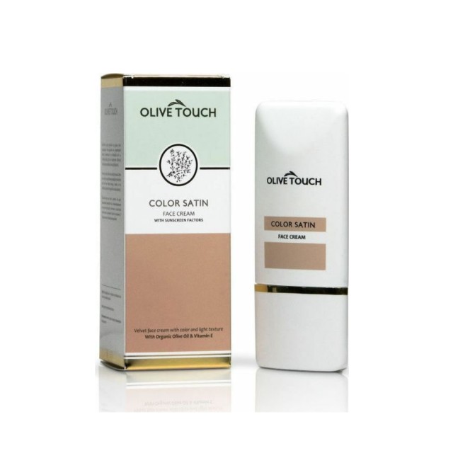 Olive Touch Color Satin Face Cream 50ml (Ενυδατική Κρέμα Προσώπου με Χρώμα)