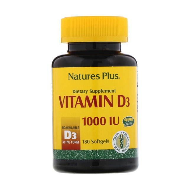 Natures Plus Vitamin D3 1000iu 180 softgels