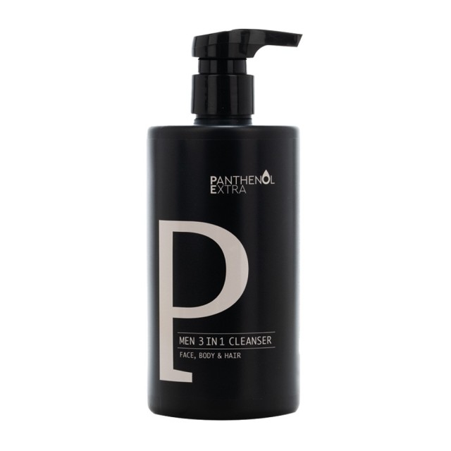 Panthenol Extra Men 3in1 Cleanser 500ml (Ανδρικό Τζελ Καθαρισμού για Πρόσωπο, Σώμα & Μαλλιά)